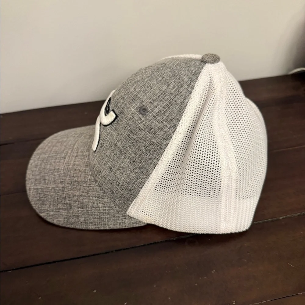 Hooey Flexfit Mesh Trucker Hat S-M Gray/White Western Rodeo